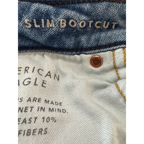 American Eagle Men’s Jeans Slim Bootcut Light Wash Size 33x30 Airflex+ - Picture 7 of 9